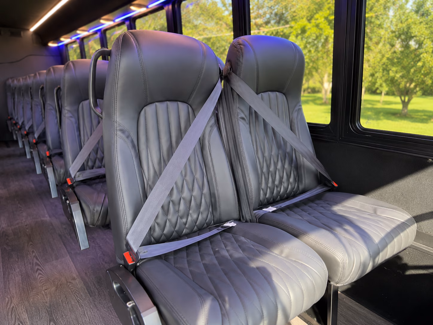 boston 15 passenger minibus inside