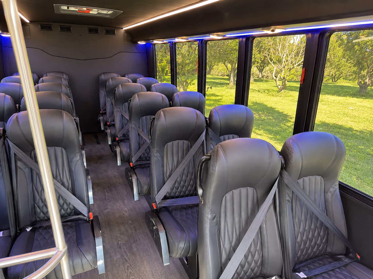 boston 18 passenger minibus inside