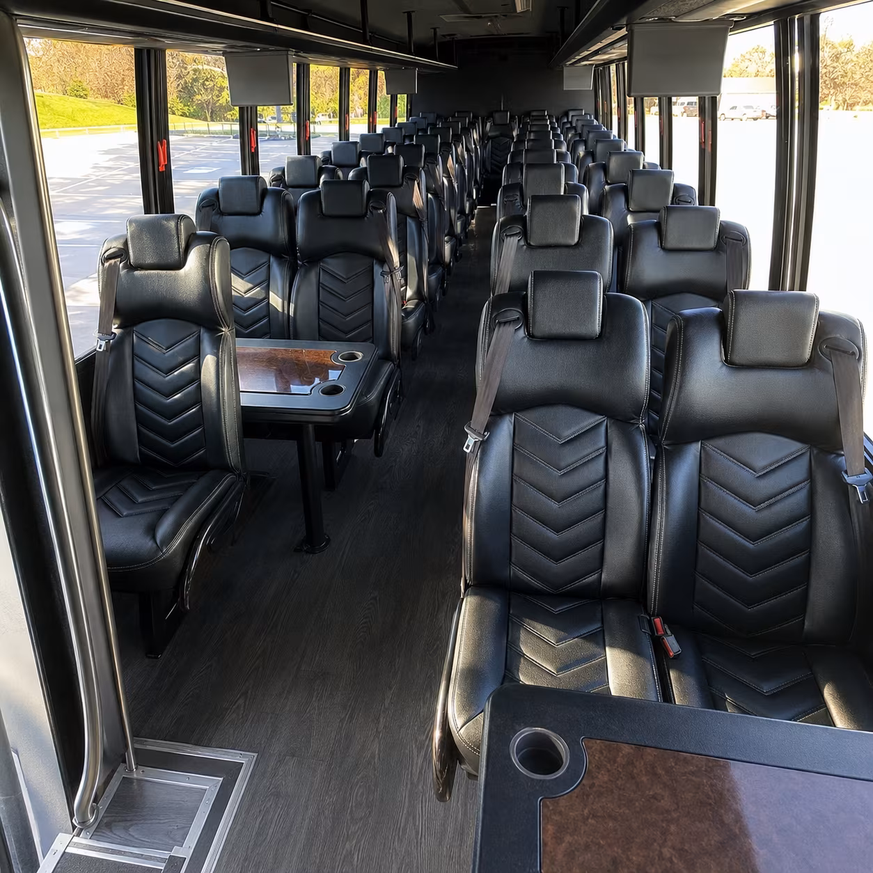 boston 25 passenger minibus inside