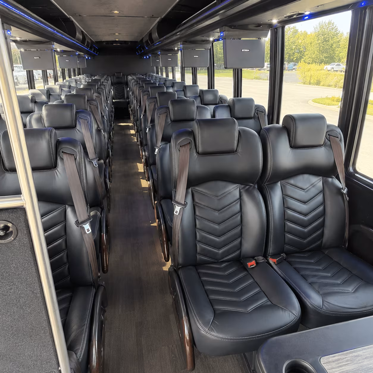 boston 25 passenger minibus interior