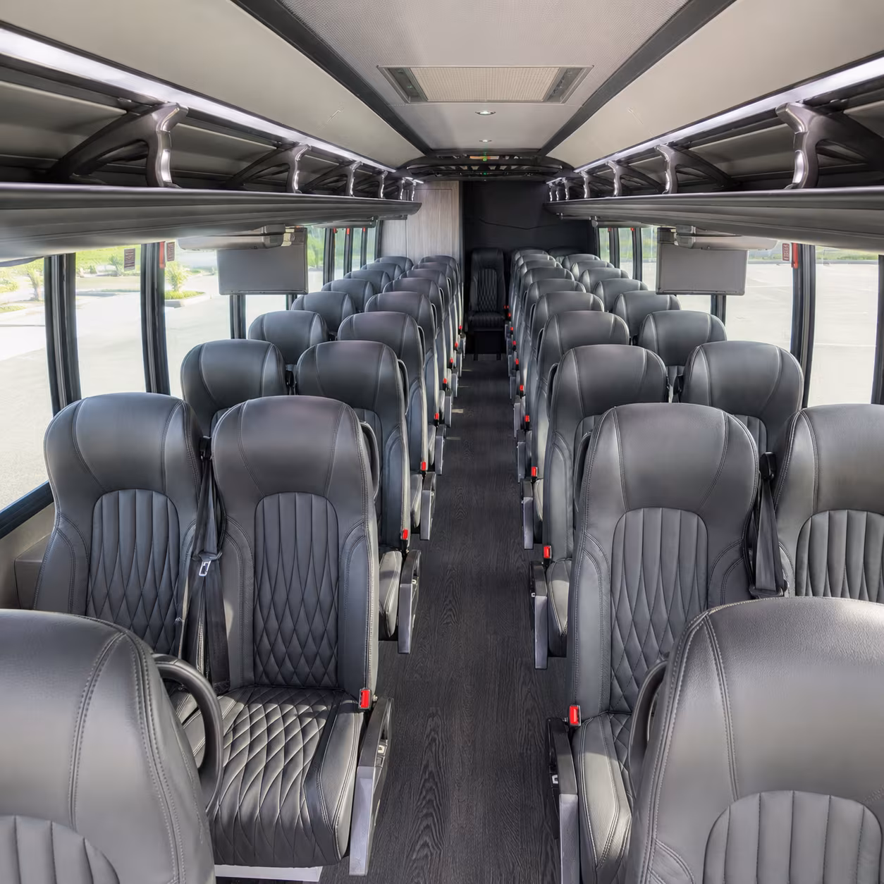 boston 28 passenger minibus inside