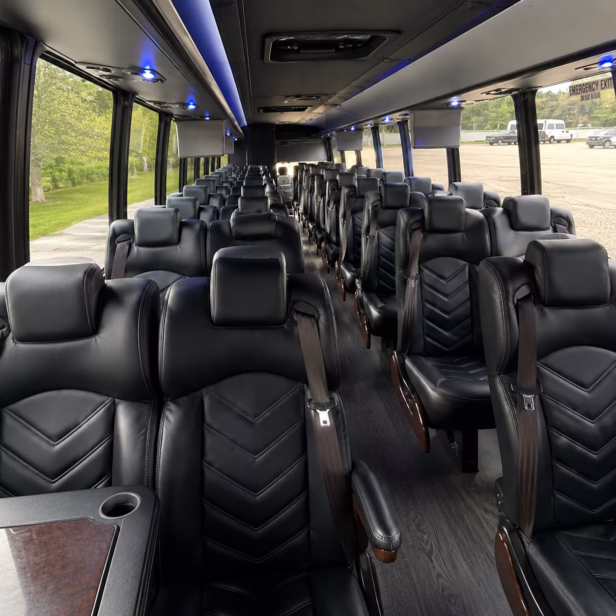 boston 28 passenger minibus interior