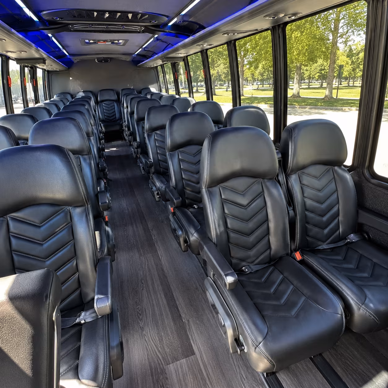 boston 30 passenger minibus interior