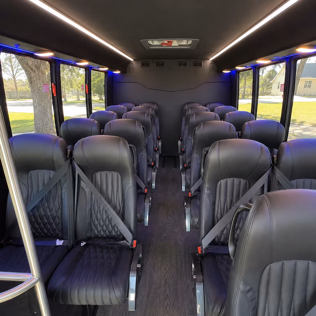 boston 35 passenger minibus inside