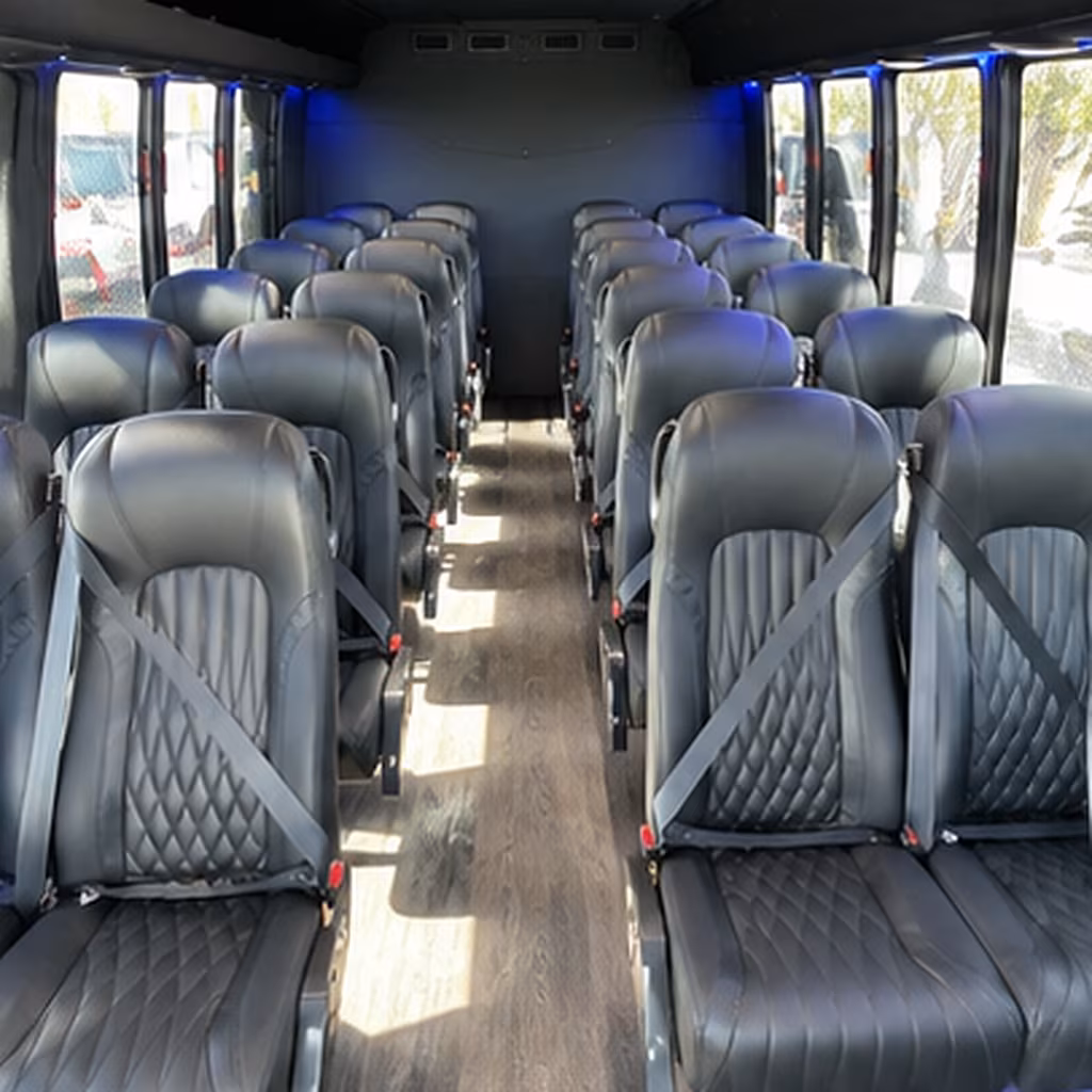 boston 35 passenger minibus interior