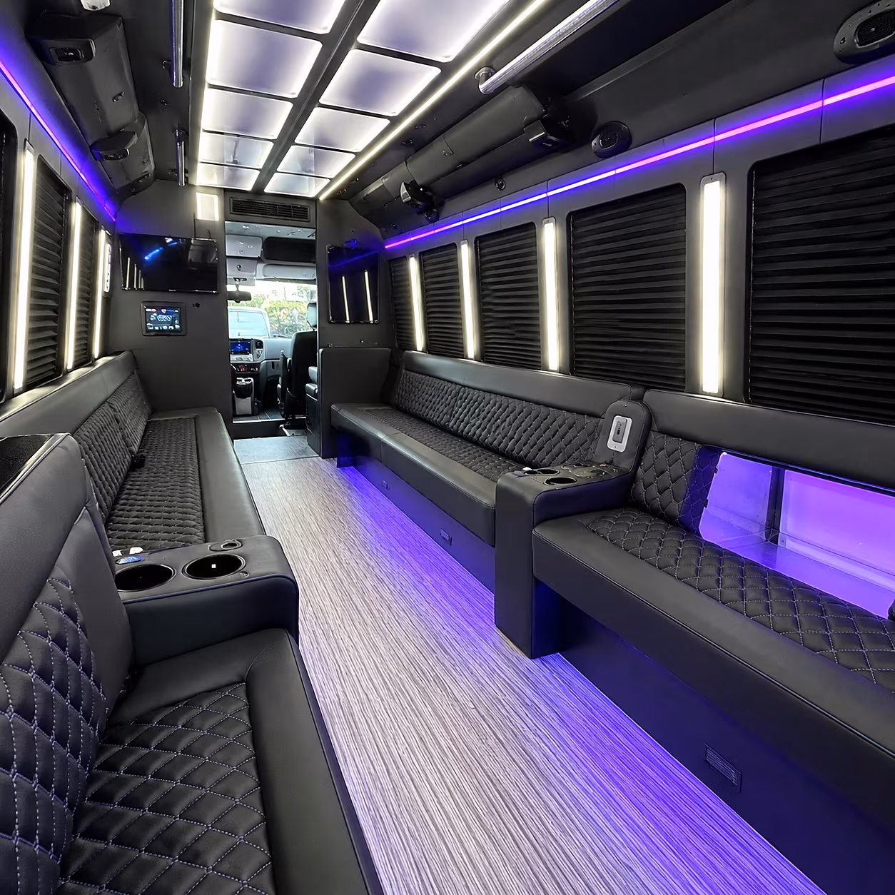 boston party bus rental interior